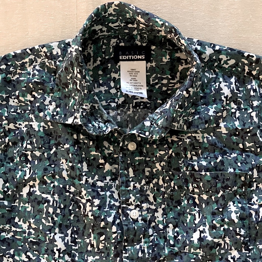 Basic Editions Boy’s Button‎ Down size XL